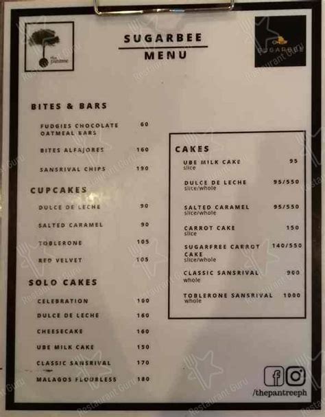 sugarbee megamall|Sugarbee Menu .